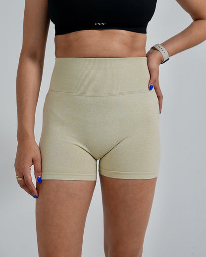 Sculpt Scrunch Bum Shorts - Beige