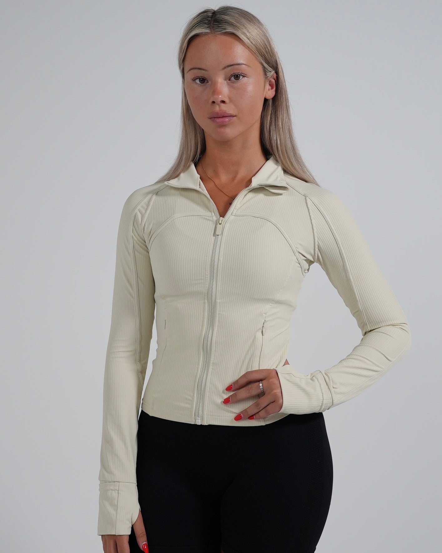 Form Ribbed Jacket - Cream