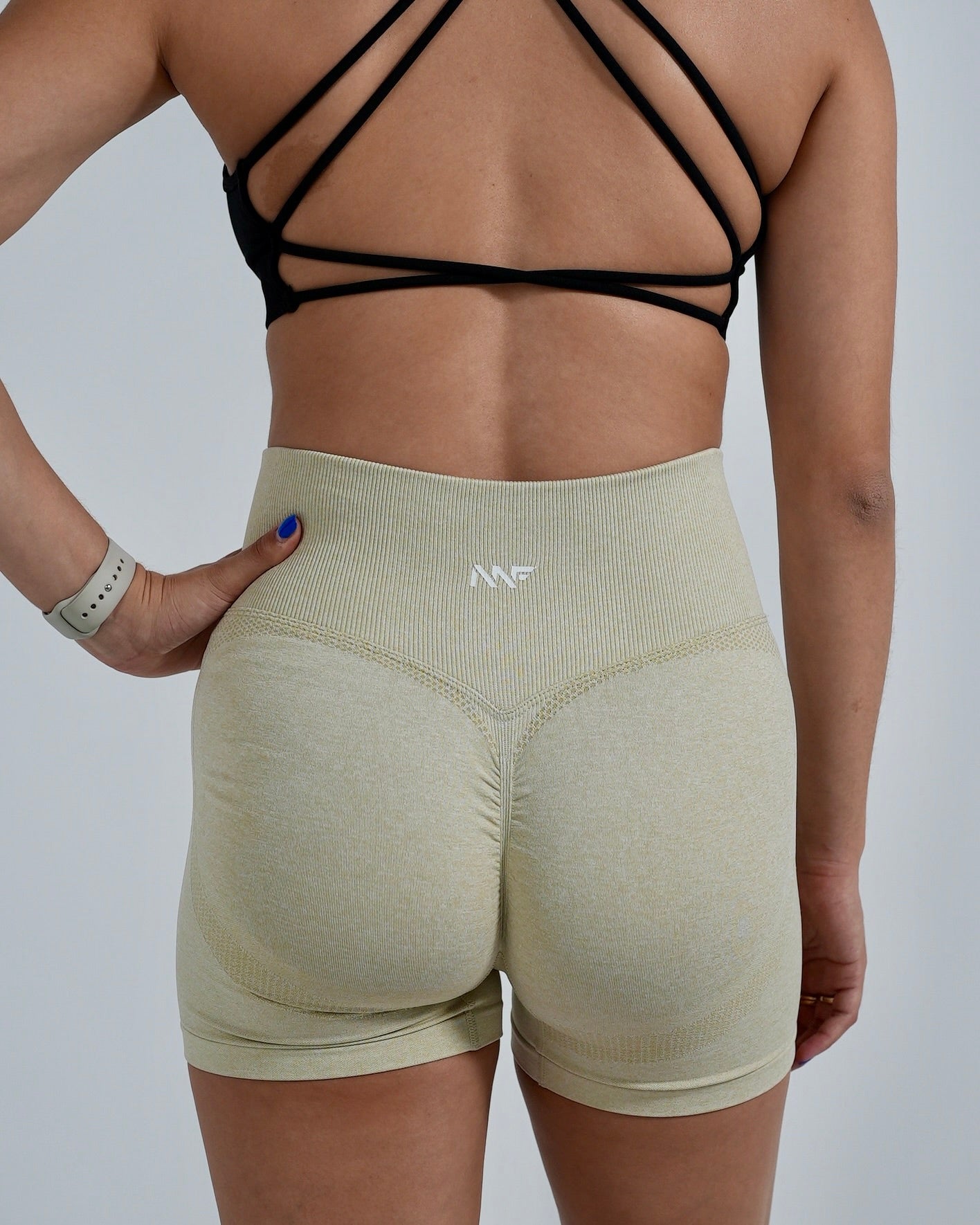 Sculpt Scrunch Bum Shorts - Beige