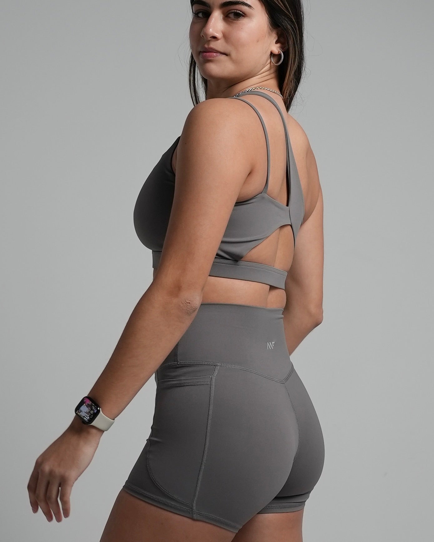 Flex Compression Sports Bra - Steel Gray